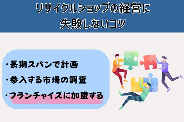 リサイクルショップの経営に失敗しないコツ